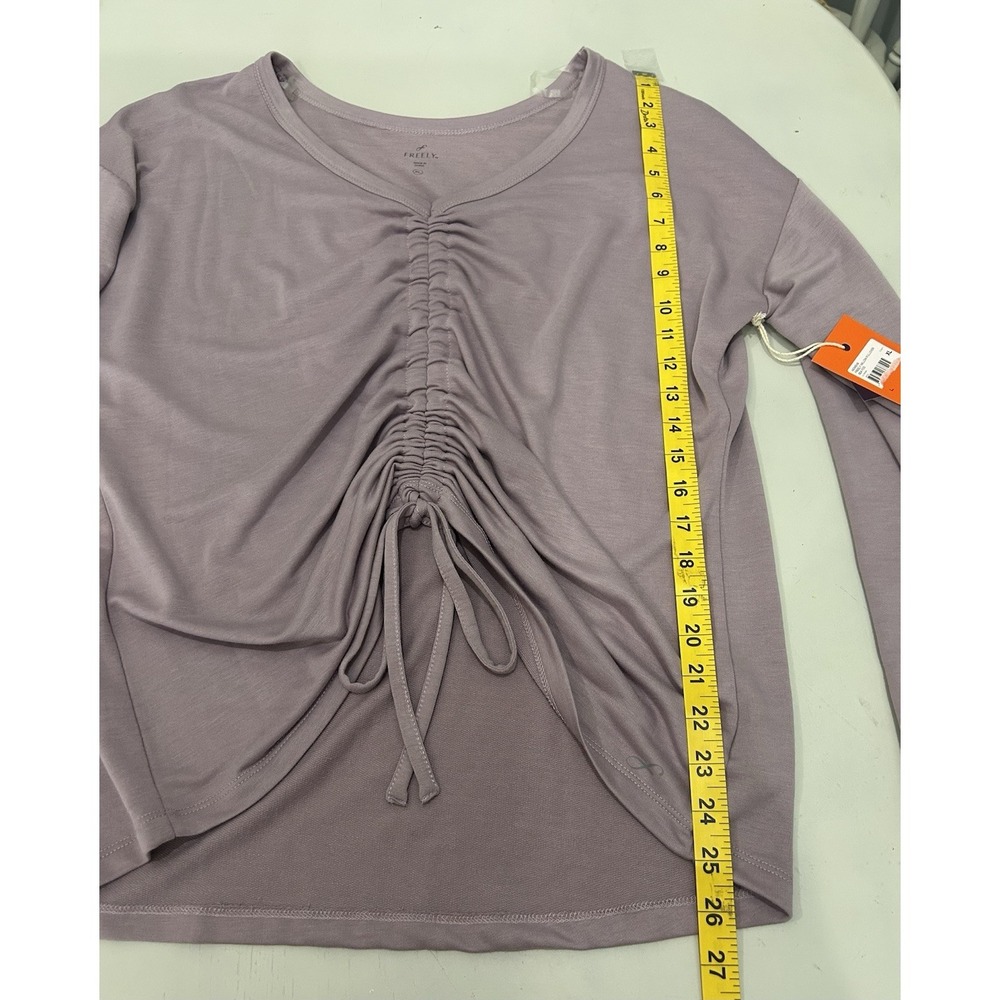 Freely Women's Willow Ruched Drawstring Pullover Top Size XL Lounge Athleisure - Picture 7 of 9